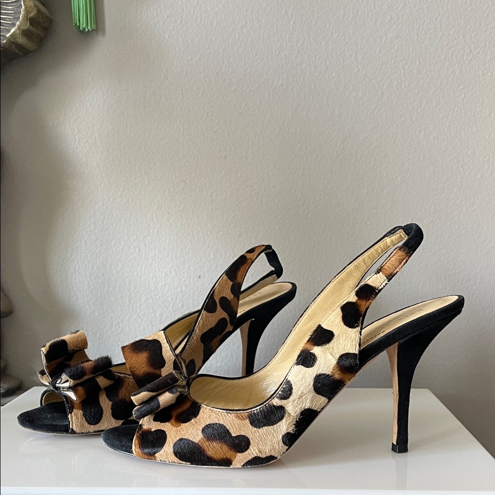 Kate spade Italian animal print slides